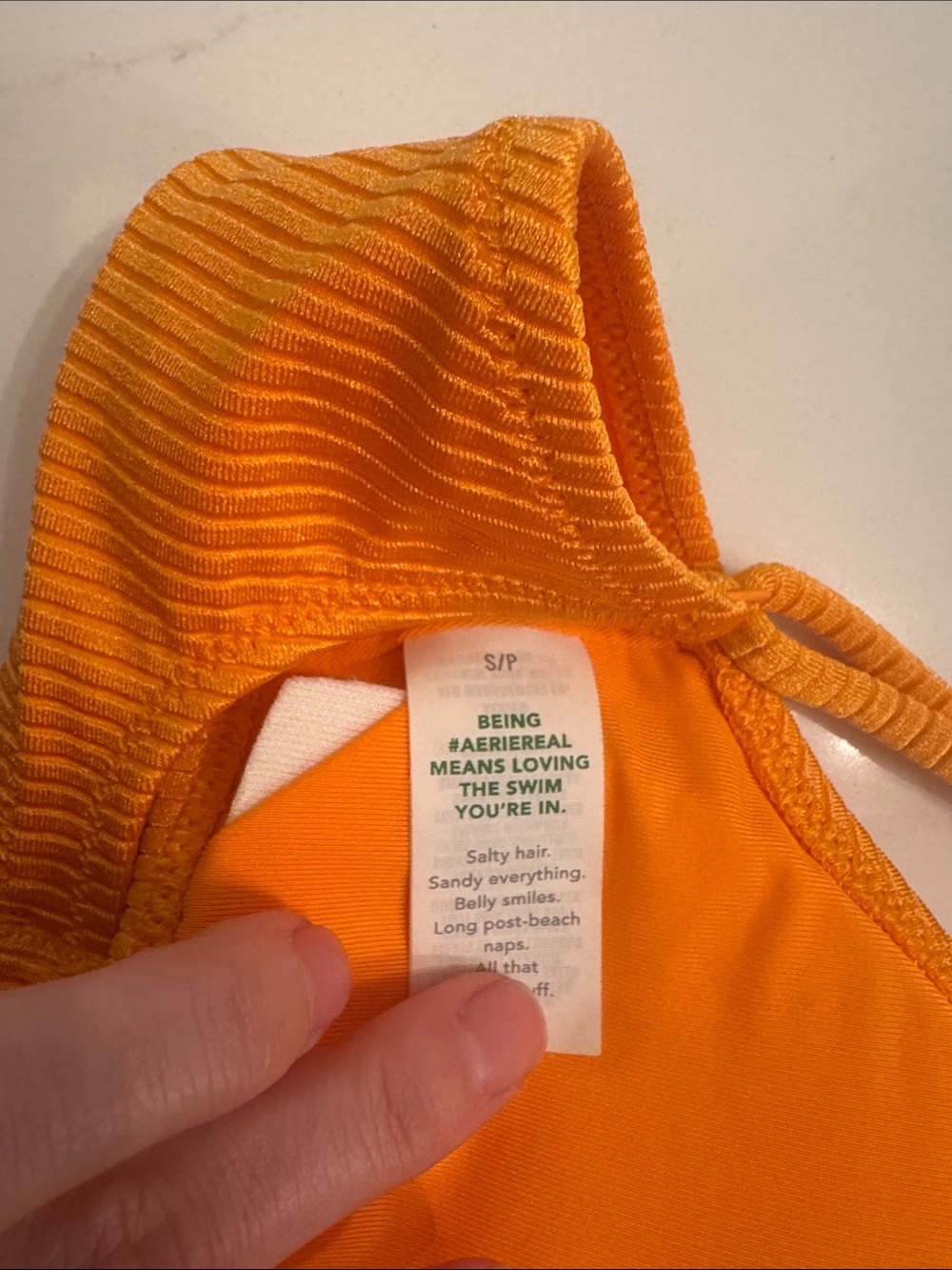 Aerie Ribbed Orange Bikini Set - Picture 4 of 4